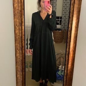 Aritzia Little Moon Full Length Dress Wintergreen